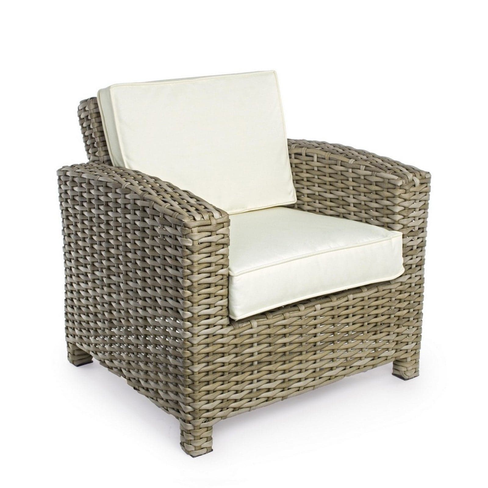 Poltrona "Lesly" con cuscini comodi e sfoderabili, struttura resistente per esterno in Poltrone Decor Space - Altamura, commercioVirtuoso.it