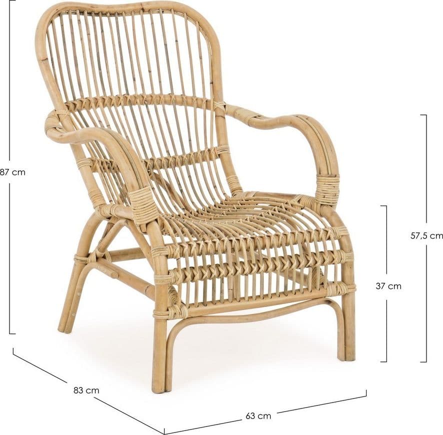 Poltrona "clarita" Struttura In Rattan, Intreccio In Midollino, Per Esterno E Giardino Giardino e giardinaggio/Arredamento da giardino e accessori/Poltrone Decor Space - Altamura, Commerciovirtuoso.it