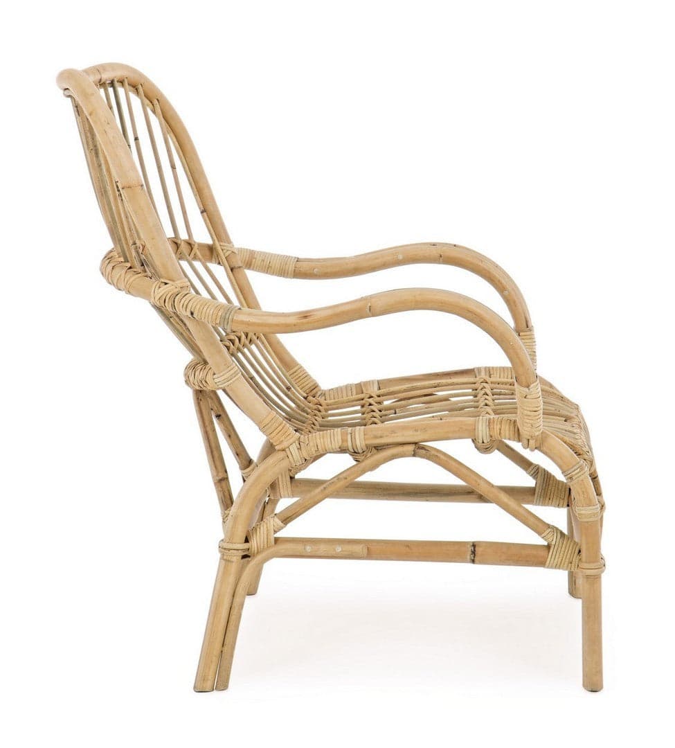 Poltrona "clarita" Struttura In Rattan, Intreccio In Midollino, Per Esterno E Giardino Giardino e giardinaggio/Arredamento da giardino e accessori/Poltrone Decor Space - Altamura, Commerciovirtuoso.it