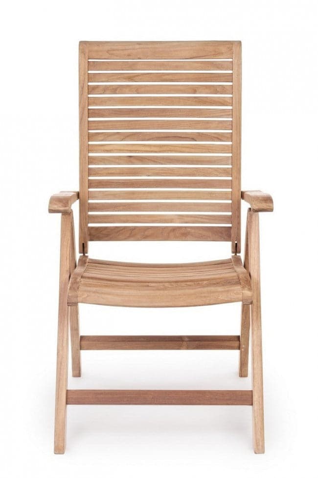 Poltrona reclinabile "Maryland" in legno teak per esterno, 5 posizioni e pieghevole in Poltrone Decor Space - Altamura, commercioVirtuoso.it