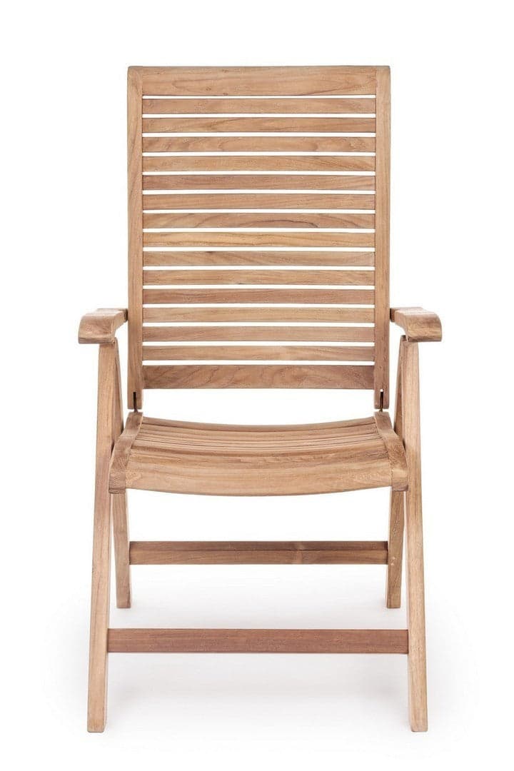 Poltrona reclinabile "Maryland" in legno teak per esterno, 5 posizioni e pieghevole in Poltrone Decor Space - Altamura, commercioVirtuoso.it