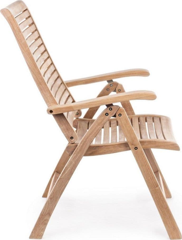 Poltrona reclinabile "Maryland" in legno teak per esterno, 5 posizioni e pieghevole in Poltrone Decor Space - Altamura, commercioVirtuoso.it