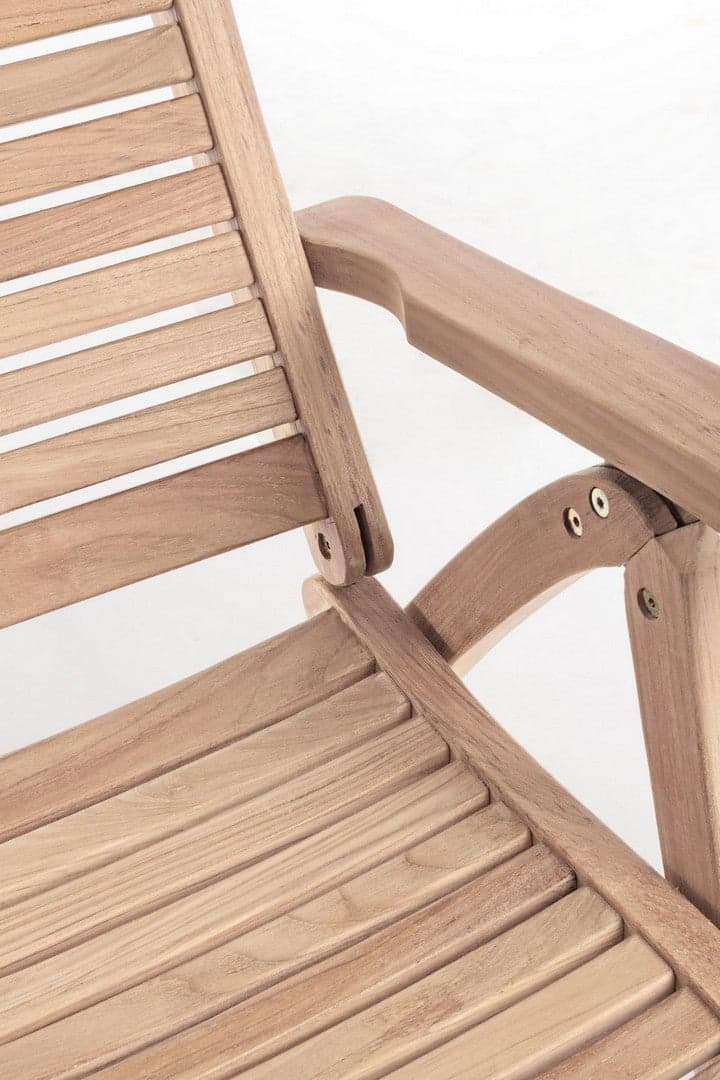 Poltrona reclinabile "Maryland" in legno teak per esterno, 5 posizioni e pieghevole in Poltrone Decor Space - Altamura, commercioVirtuoso.it
