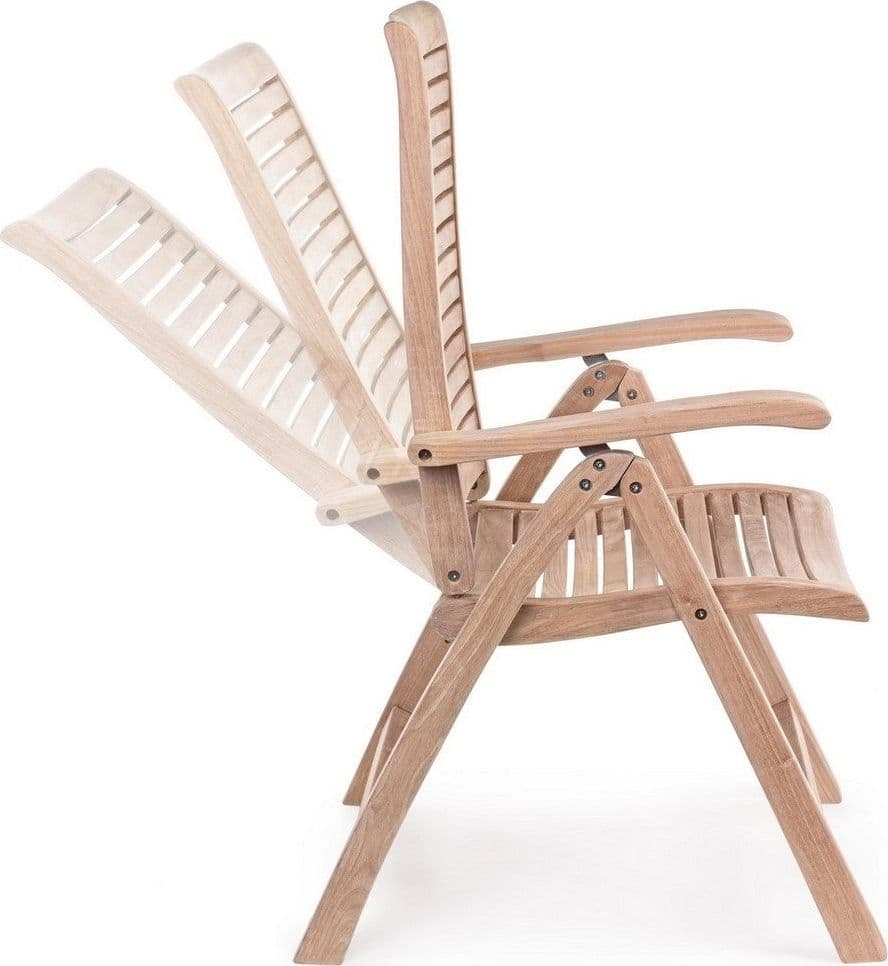 Poltrona reclinabile "Maryland" in legno teak per esterno, 5 posizioni e pieghevole in Poltrone Decor Space - Altamura, commercioVirtuoso.it