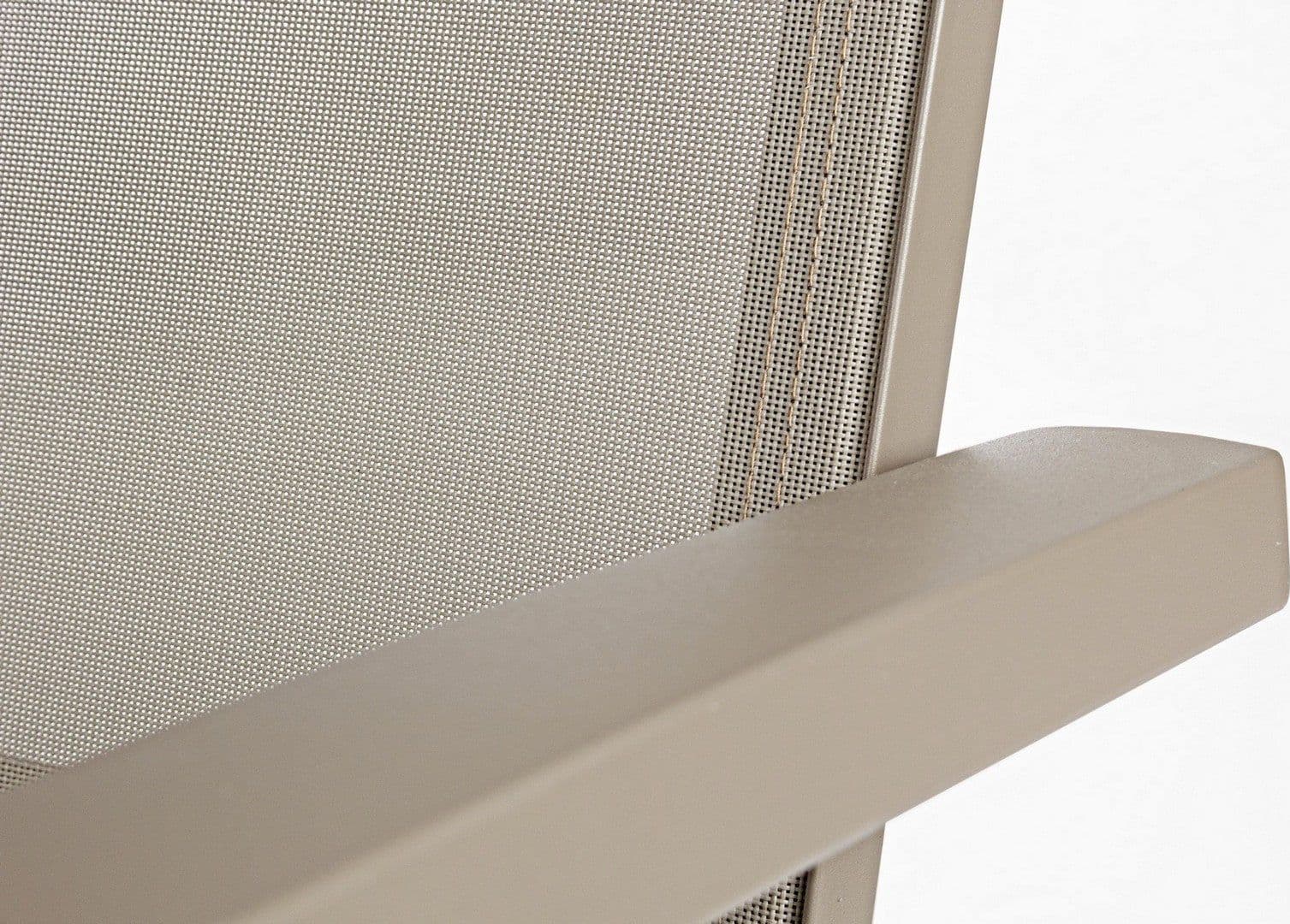 Poltrona reclinabile "Victor", color tortora, struttura in alluminio per esterno, seduta comoda in Poltrone Decor Space - Altamura, commercioVirtuoso.it
