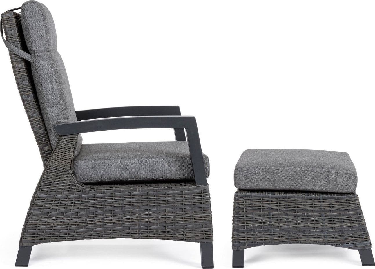 Poltrona Reclinabile "britton" Con Braccioli, Cuscini Comodi E Sfoderabili, In Alluminio Giardino e giardinaggio/Arredamento da giardino e accessori/Poltrone Decor Space - Altamura, Commerciovirtuoso.it