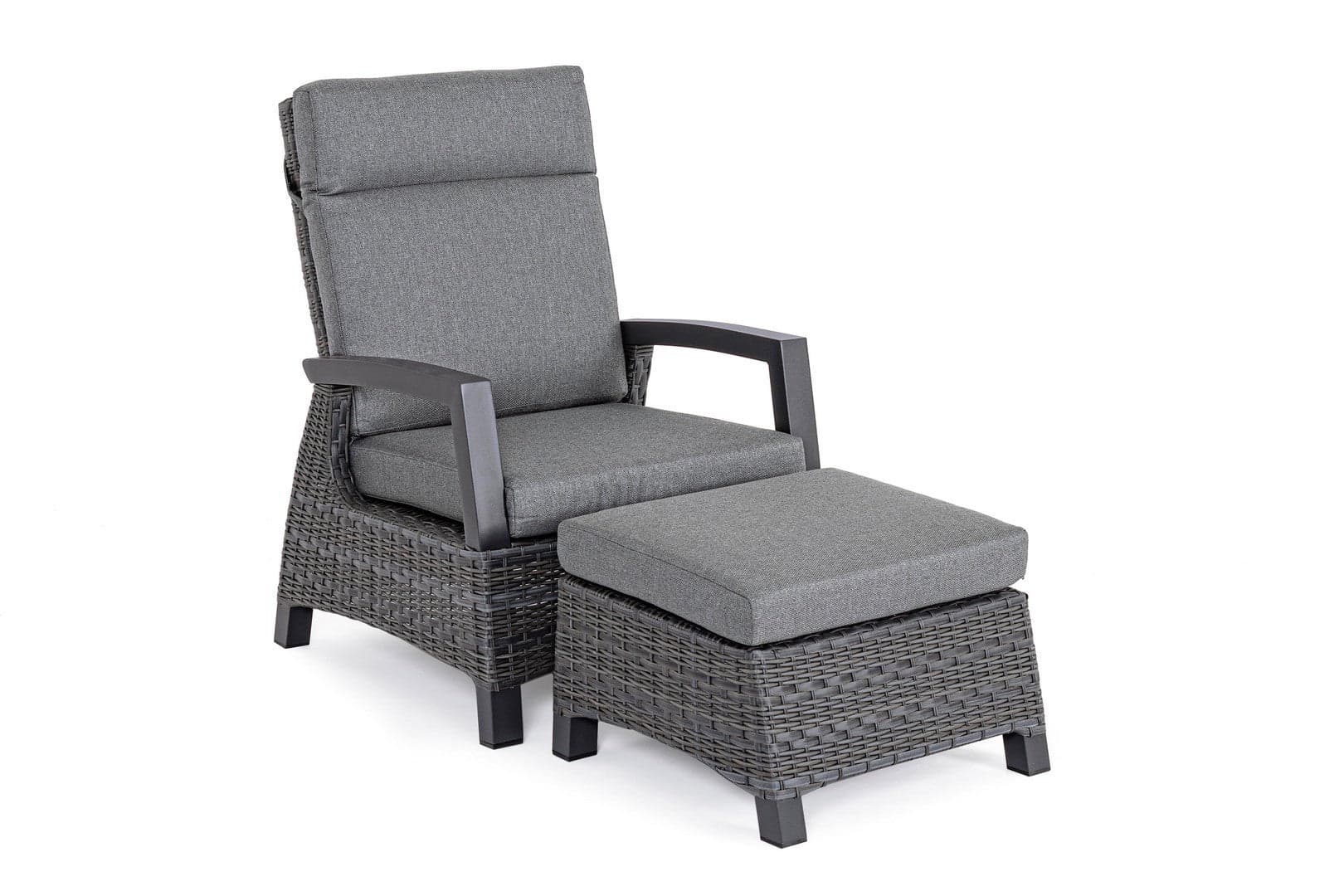 Poltrona Reclinabile "britton" Con Braccioli, Cuscini Comodi E Sfoderabili, In Alluminio Giardino e giardinaggio/Arredamento da giardino e accessori/Poltrone Decor Space - Altamura, Commerciovirtuoso.it