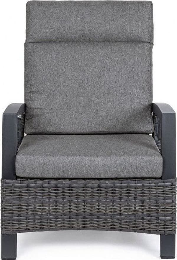Poltrona Reclinabile "britton" Con Braccioli, Cuscini Comodi E Sfoderabili, In Alluminio Giardino e giardinaggio/Arredamento da giardino e accessori/Poltrone Decor Space - Altamura, Commerciovirtuoso.it