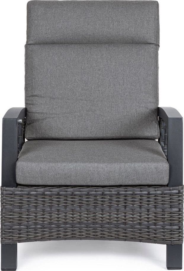 Poltrona Reclinabile "britton" Con Braccioli, Cuscini Comodi E Sfoderabili, In Alluminio Giardino e giardinaggio/Arredamento da giardino e accessori/Poltrone Decor Space - Altamura, Commerciovirtuoso.it