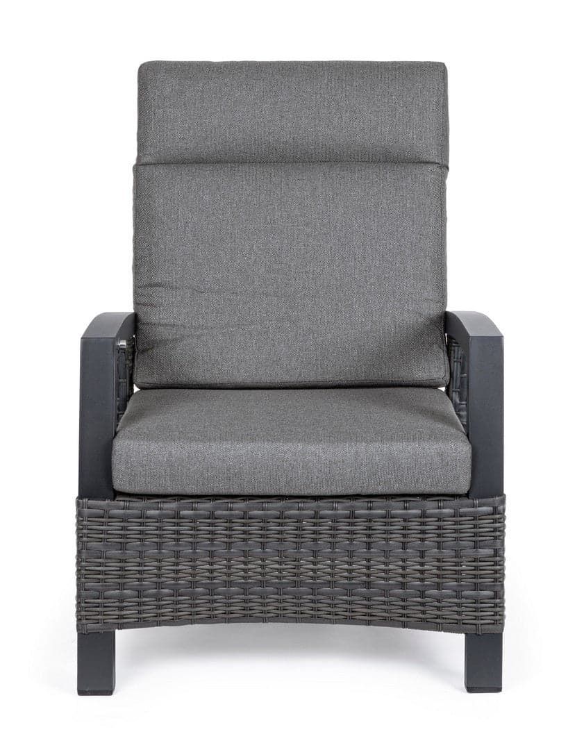 Poltrona Reclinabile "britton" Con Braccioli, Cuscini Comodi E Sfoderabili, In Alluminio Giardino e giardinaggio/Arredamento da giardino e accessori/Poltrone Decor Space - Altamura, Commerciovirtuoso.it
