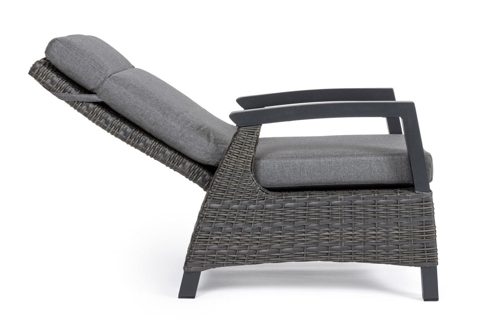 Poltrona Reclinabile "britton" Con Braccioli, Cuscini Comodi E Sfoderabili, In Alluminio Giardino e giardinaggio/Arredamento da giardino e accessori/Poltrone Decor Space - Altamura, Commerciovirtuoso.it