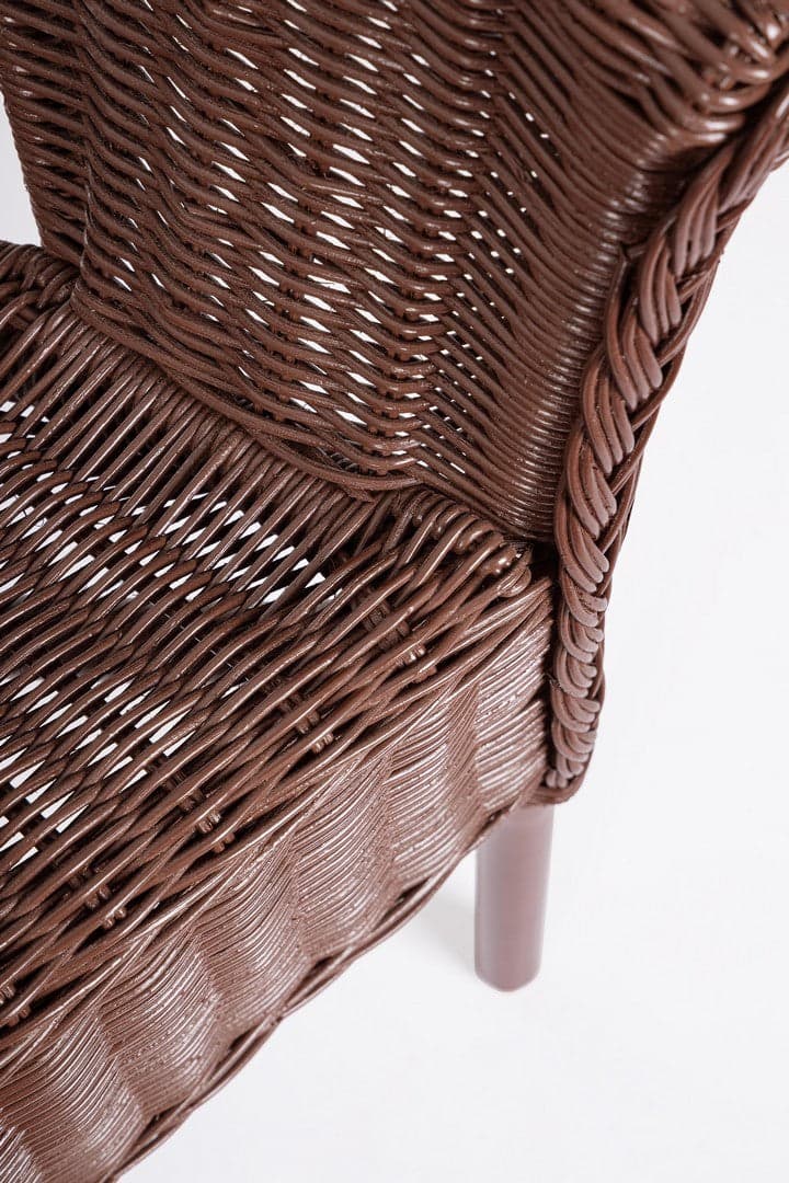 Poltrona "Allis" con braccioli, struttura in rattan, impilabile, per esterno in Poltrone Decor Space - Altamura, commercioVirtuoso.it