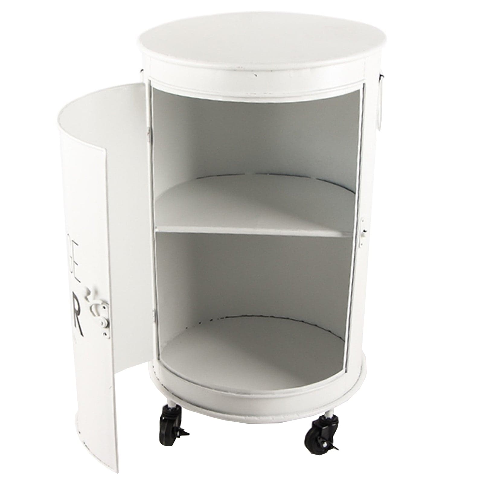 Tavolino con ruote "Lounge Bar" in metallo laccato carrello apribile h 70 cm in Tavolini da appoggio Decor Space - Altamura, commercioVirtuoso.it