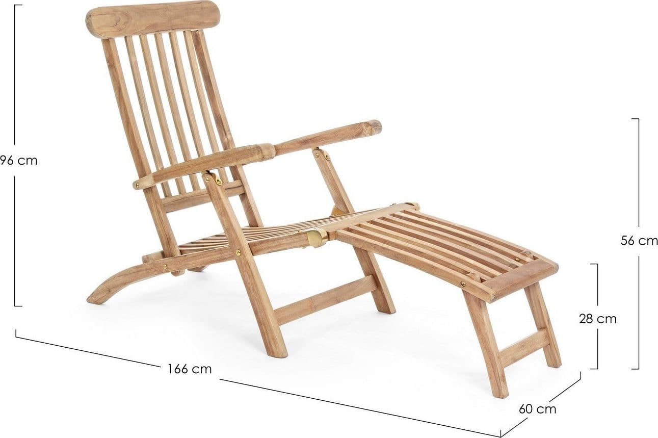 Poltrona "veradero" In Legno Di Teak Per Esterno, Schienale Declinabile A 3 Posizioni, Pieghevole Giardino e giardinaggio/Arredamento da giardino e accessori/Poltrone Decor Space - Altamura, Commerciovirtuoso.it