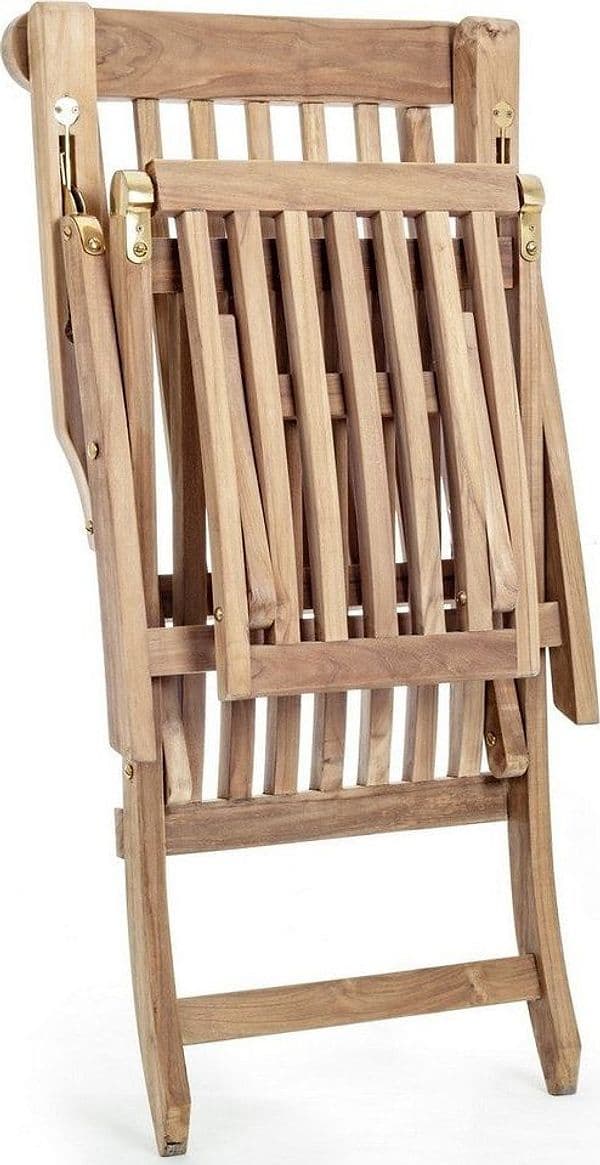 Poltrona "veradero" In Legno Di Teak Per Esterno, Schienale Declinabile A 3 Posizioni, Pieghevole Giardino e giardinaggio/Arredamento da giardino e accessori/Poltrone Decor Space - Altamura, Commerciovirtuoso.it