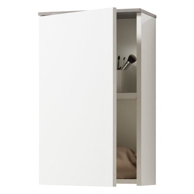 Pensile da Bagno Galaverna Bianco Lucido e Cemento con 1 anta h 65 cm in Mobili a muro Decor Space - Altamura, commercioVirtuoso.it