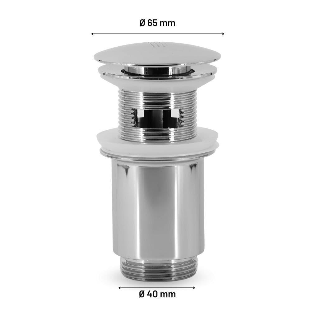 Piletta Universale Miscelatore Ottone Lavabo Bidet Click Clack Tappo Vasca Bagno - 4