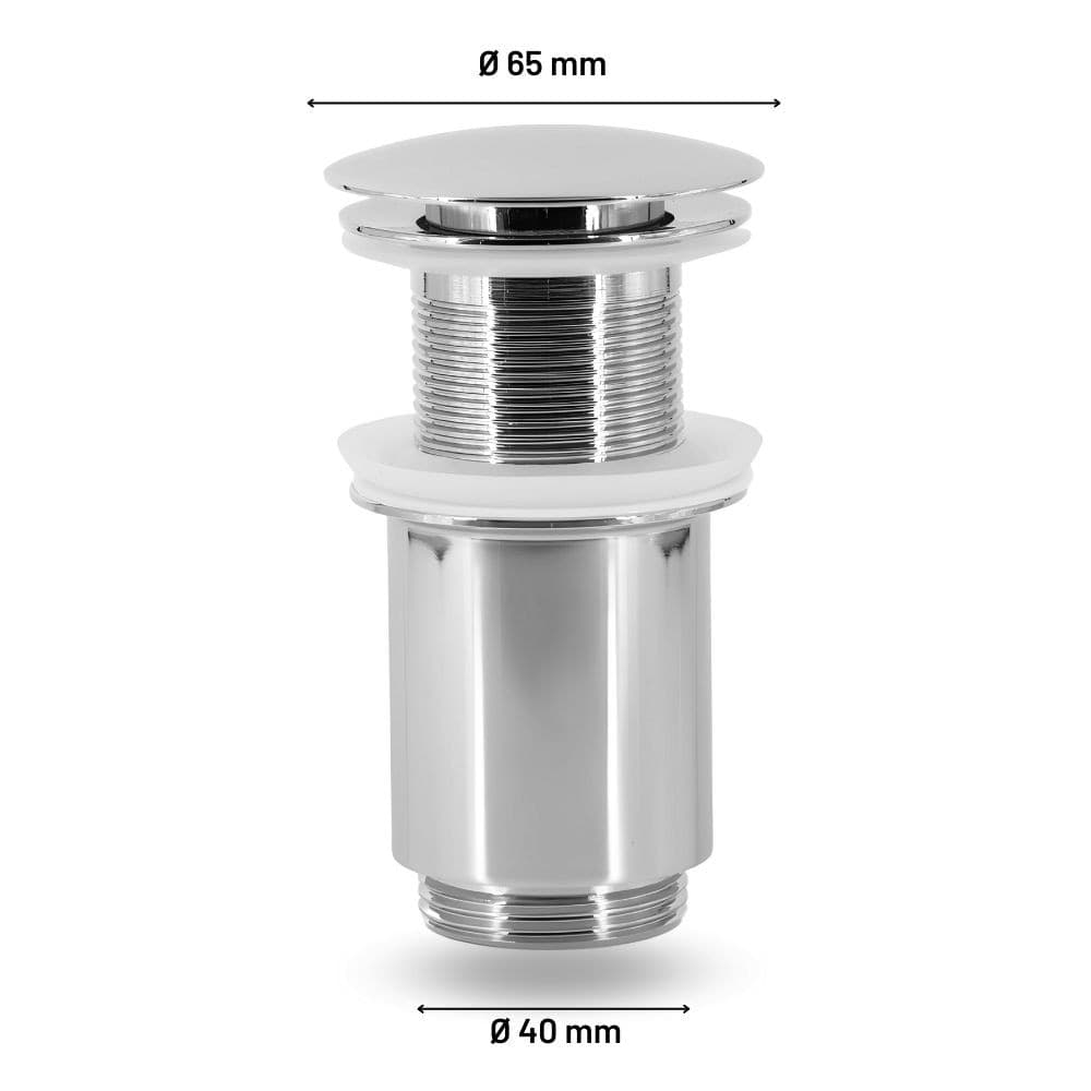 Piletta Universale Miscelatore Ottone Lavabo Bidet Click Clack Tappo Vasca Bagno - 10