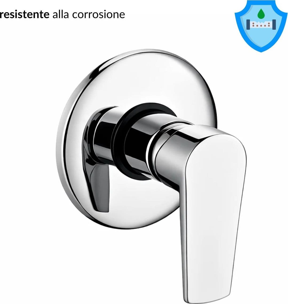 Miscelatore Doccia Incasso Ottone Cromato Cromo Acqua Calda  Fredda - 4