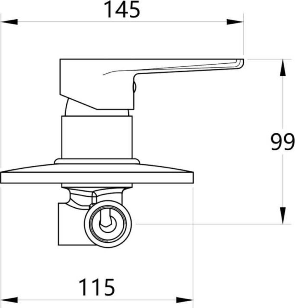 Miscelatore Doccia Incasso Ottone Cromato Cromo Acqua Calda  Fredda - 5