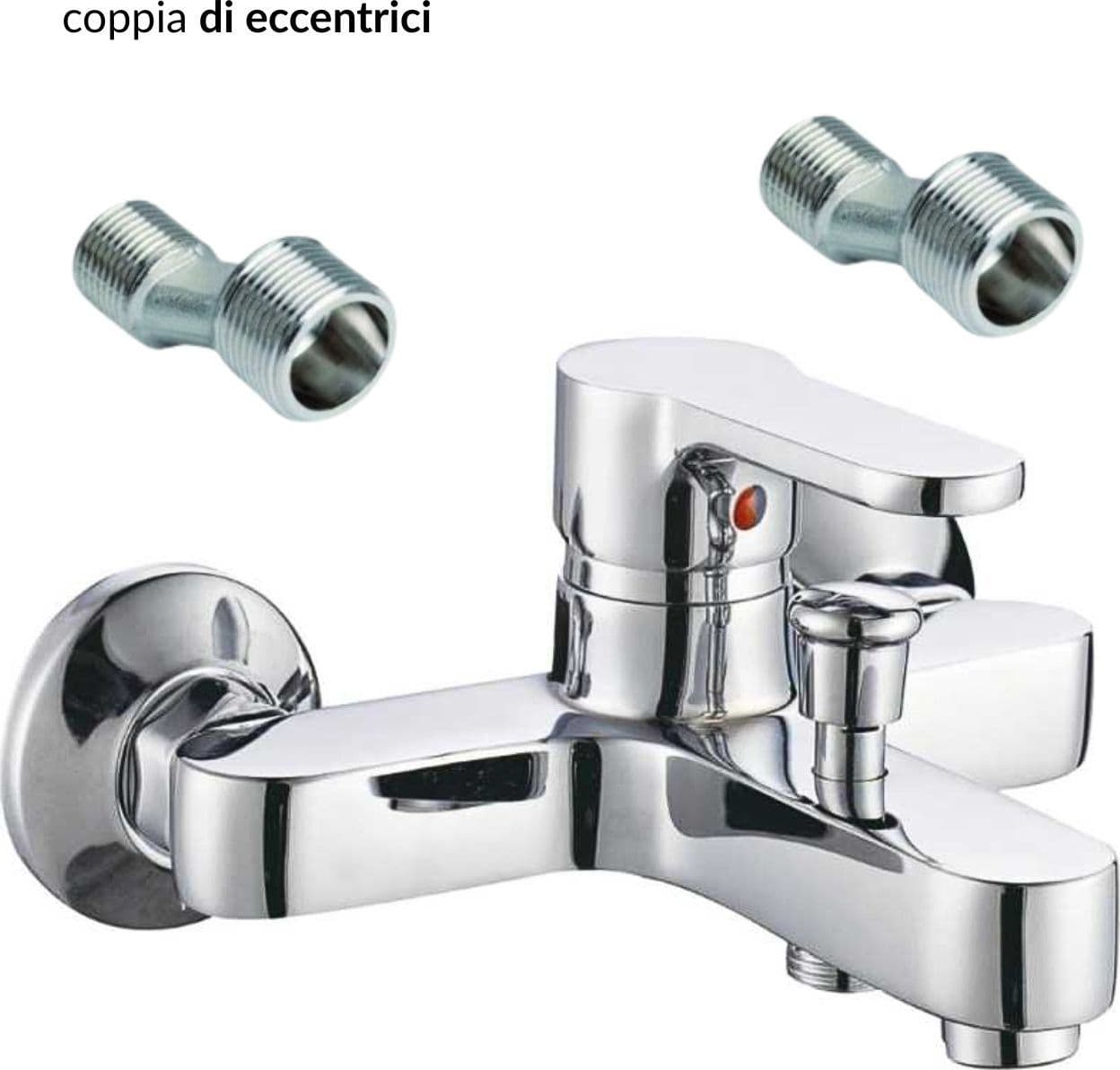 Miscelatore Monocomando Per Vasca Serie Antartide Cromo Lucido - 4