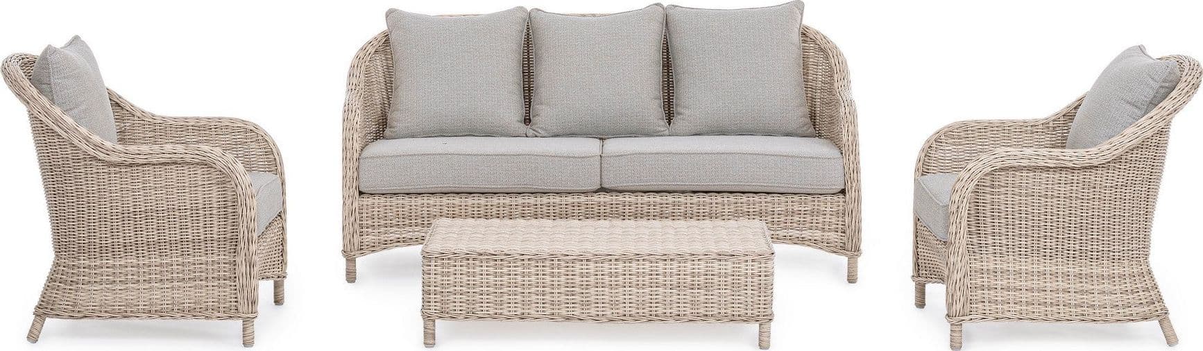 Poltrona "Aditya New" con cuscini sfoderabili, seduta comoda, struttura in alluminio per esterno in Poltrone Decor Space - Altamura, commercioVirtuoso.it