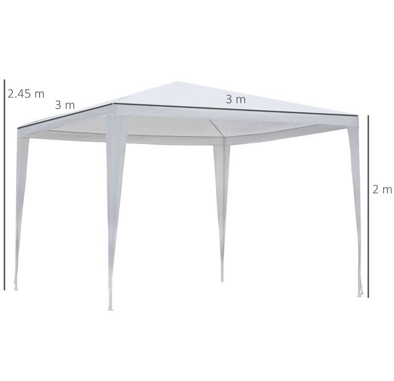Gazebo "Oasis" Bianco da giardino 3 x 3 mt per esterno impermeabile in Gazebo Decor Space - Altamura, commercioVirtuoso.it