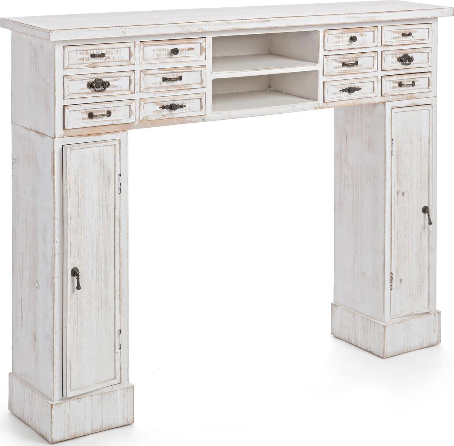Cornice per camino in legno bianco, decorazione "Decor Fire" – Andrea Bizzotto Spa – armadio
