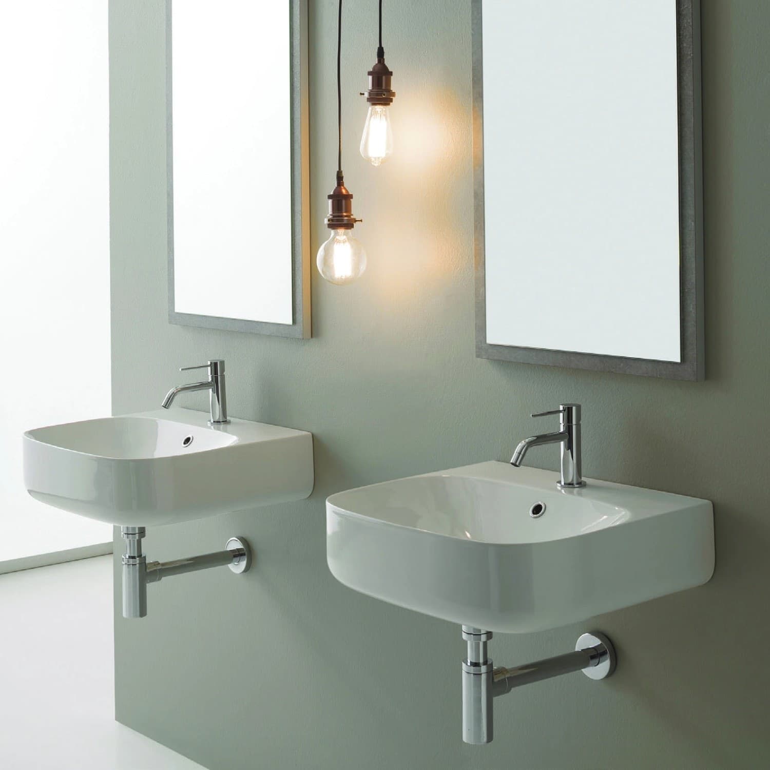 Sifone Tubo di Scarico in Ottone Cromato Tondo per Lavabo Lavandino Bagno da 1.1/4 - 6