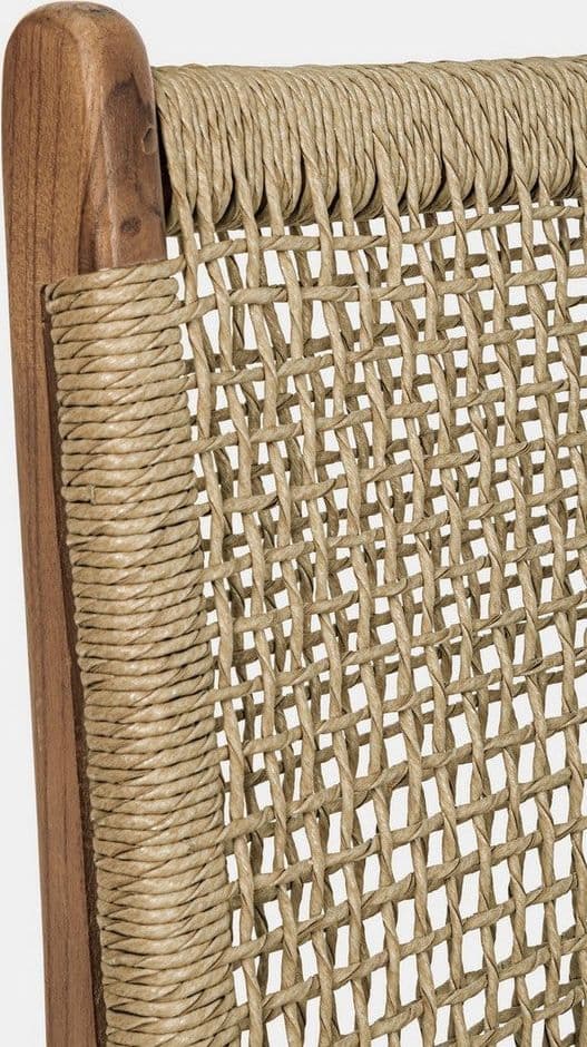Poltrona "Adelita" con struttura in legno di teak, intreccio in fibra sintetica per esterno in Poltrone Decor Space - Altamura, commercioVirtuoso.it