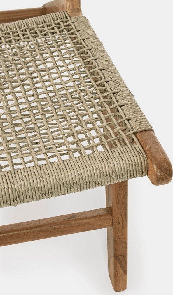 Poltrona "Adelita" con struttura in legno di teak, intreccio in fibra sintetica per esterno in Poltrone Decor Space - Altamura, commercioVirtuoso.it