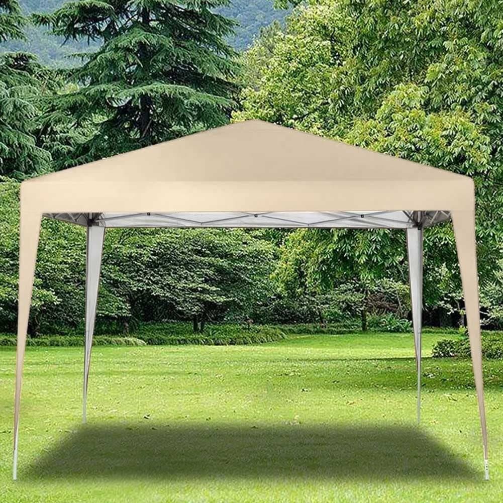Gazebo pieghevole Beige da giardino 3 x 3 mt per esterno impermeabile Giardino e giardinaggio/Arredamento da giardino e accessori/Ombrelloni tende e tettucci parasole/Gazebo Decor Space - Altamura, Commerciovirtuoso.it