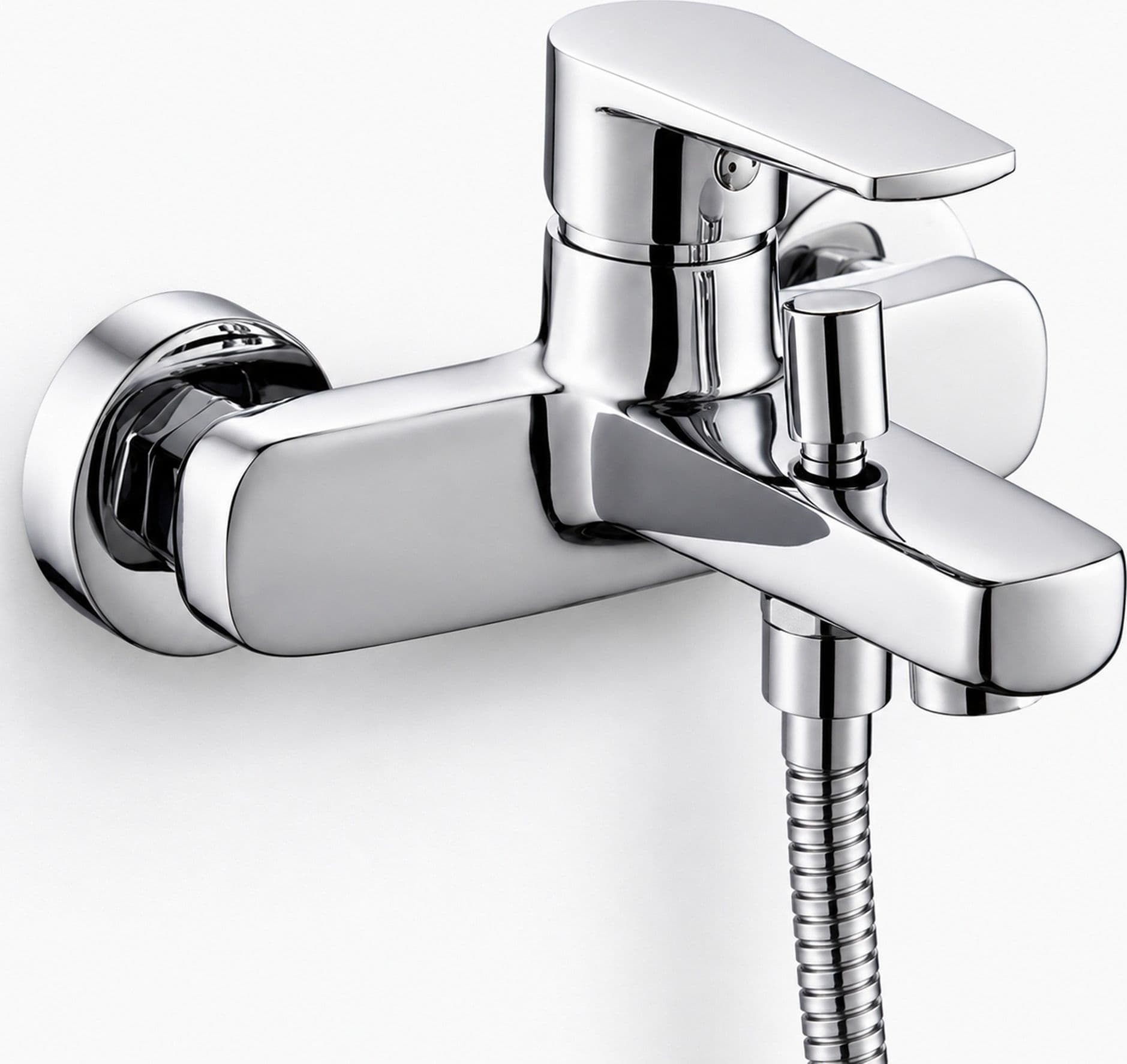 Miscelatore Rubinetto Esterno Vasca Asia In Ottone Cromato Con Doccia - 5