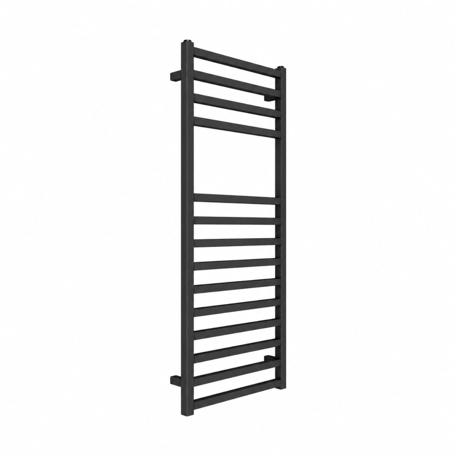 Termoarredo Scaldasalviette Quadrato Nero Opaco Per Bagno - 12