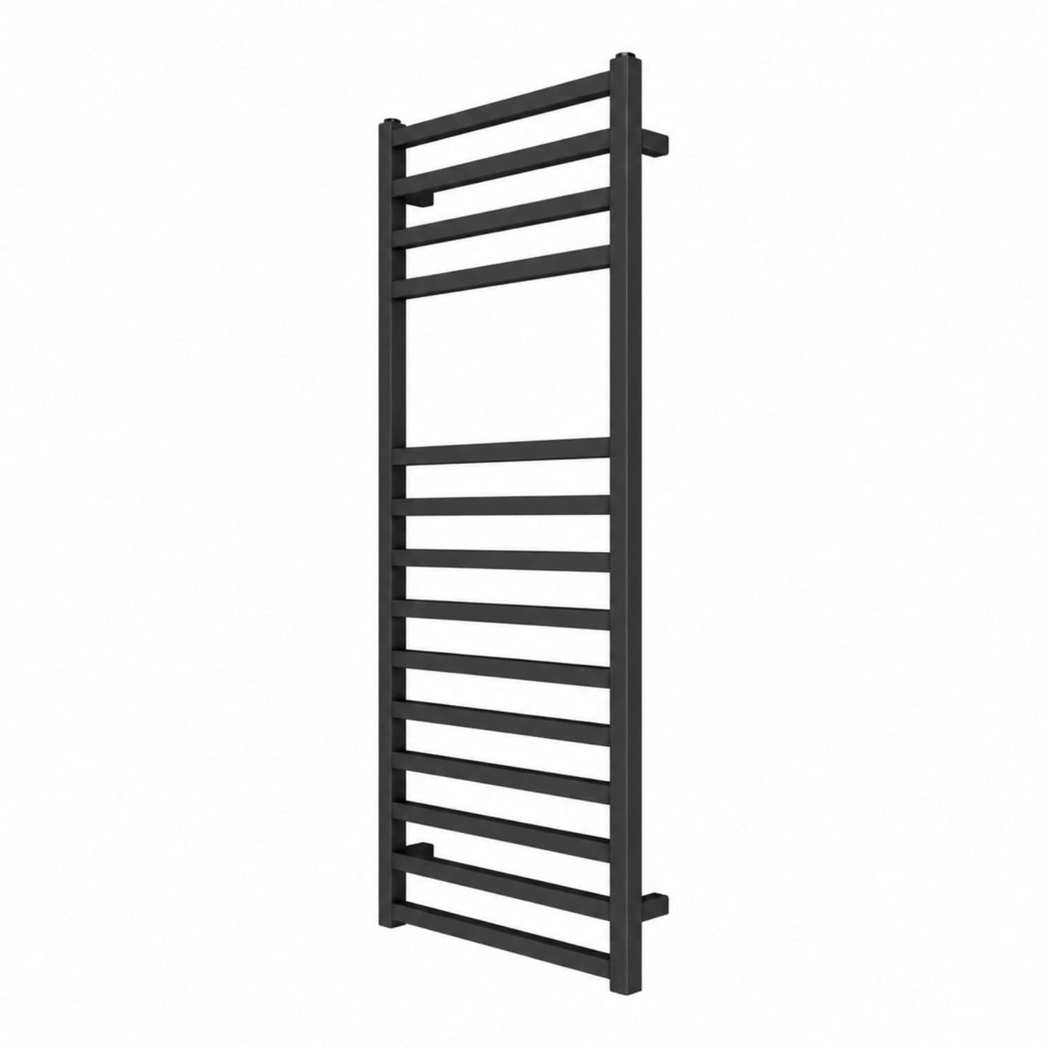 Termoarredo Scaldasalviette Quadrato Nero Opaco Per Bagno - 13