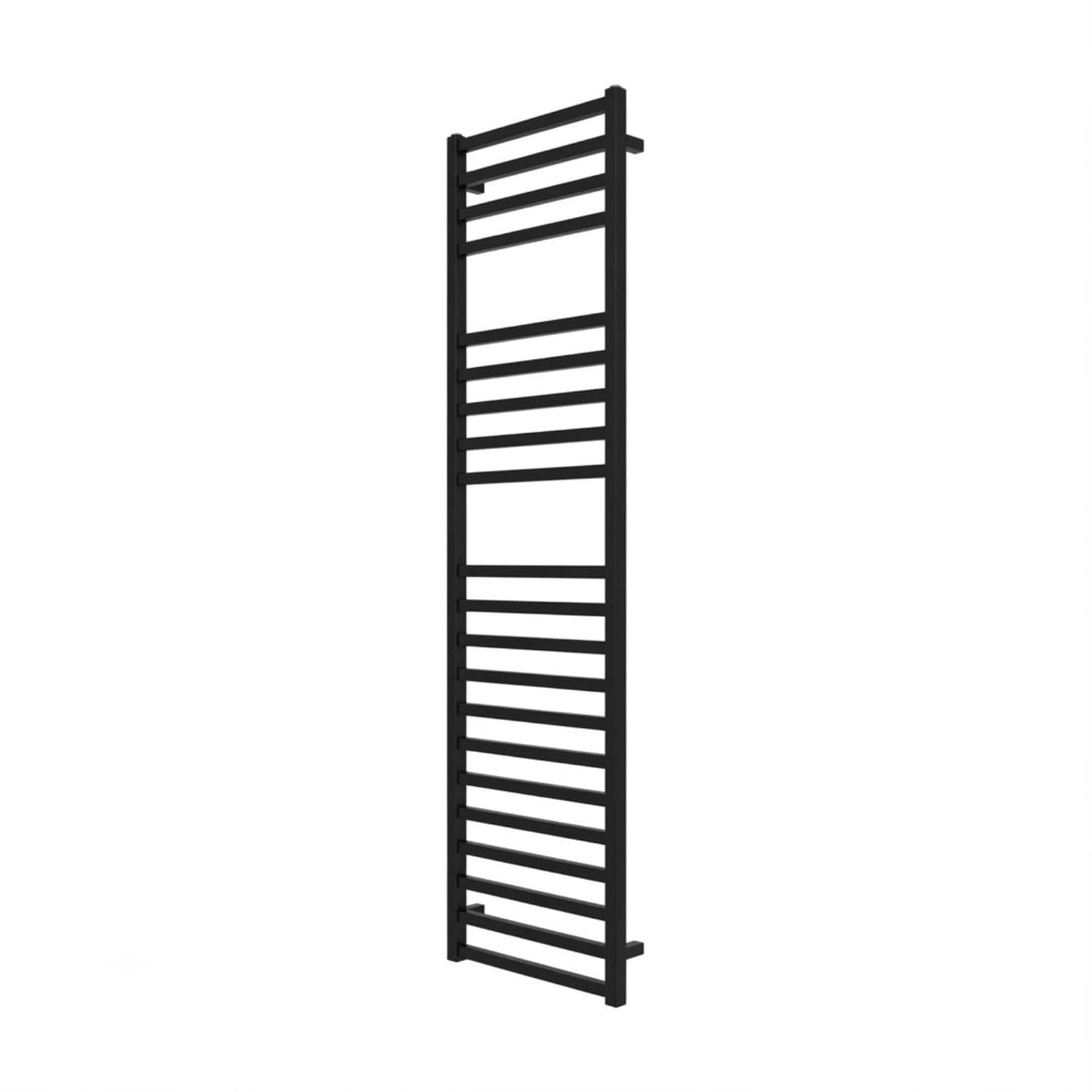 Termoarredo Scaldasalviette Quadrato Nero Opaco Per Bagno - 25