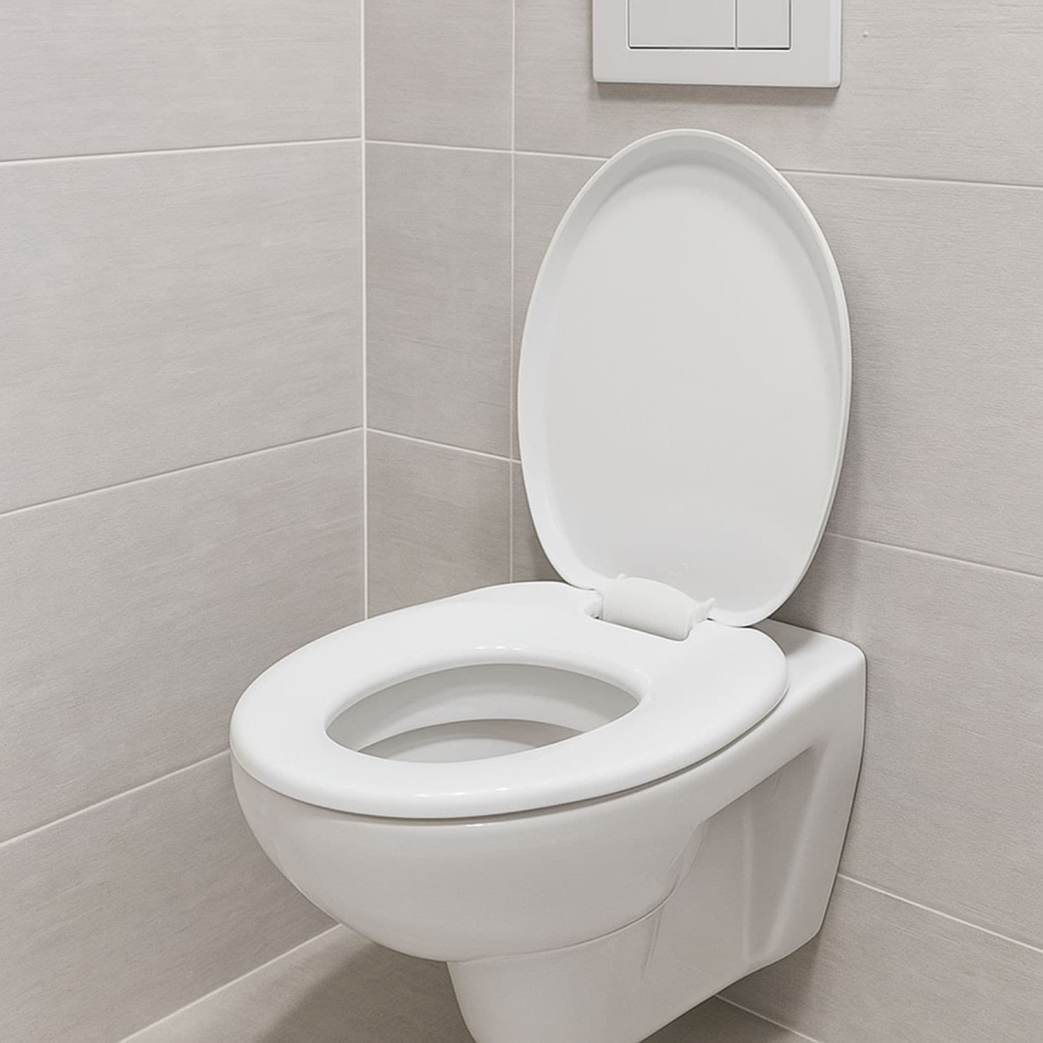 Sedile Wc Copri Water Tavoletta Vaso Universale Bianco Polipropilene PP Baby Family Sistema Soft Closing Bagno - 7