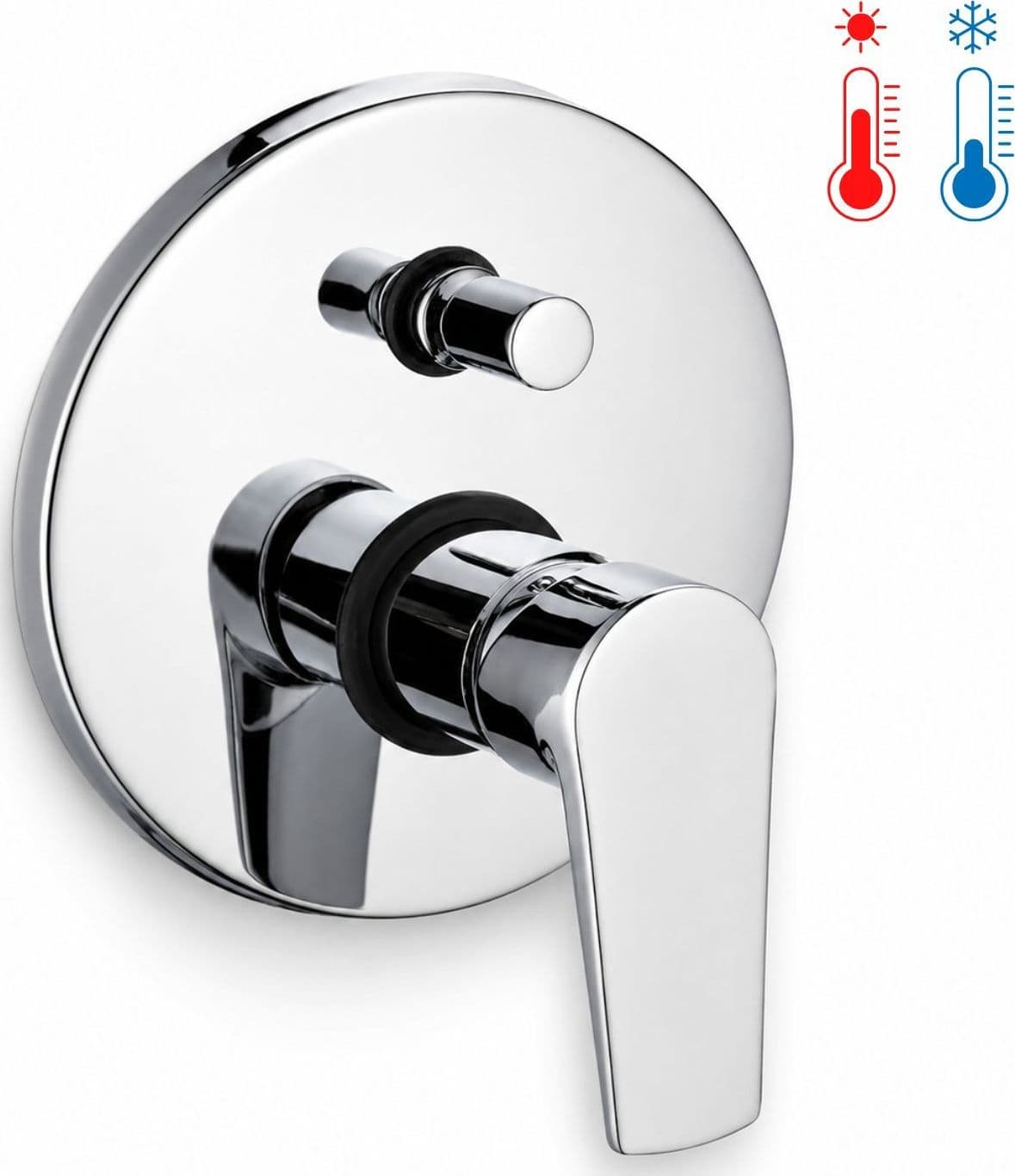 Miscelatore Doccia Parete Asia Incasso con Deviatore Ottone Colore Cromato - 2