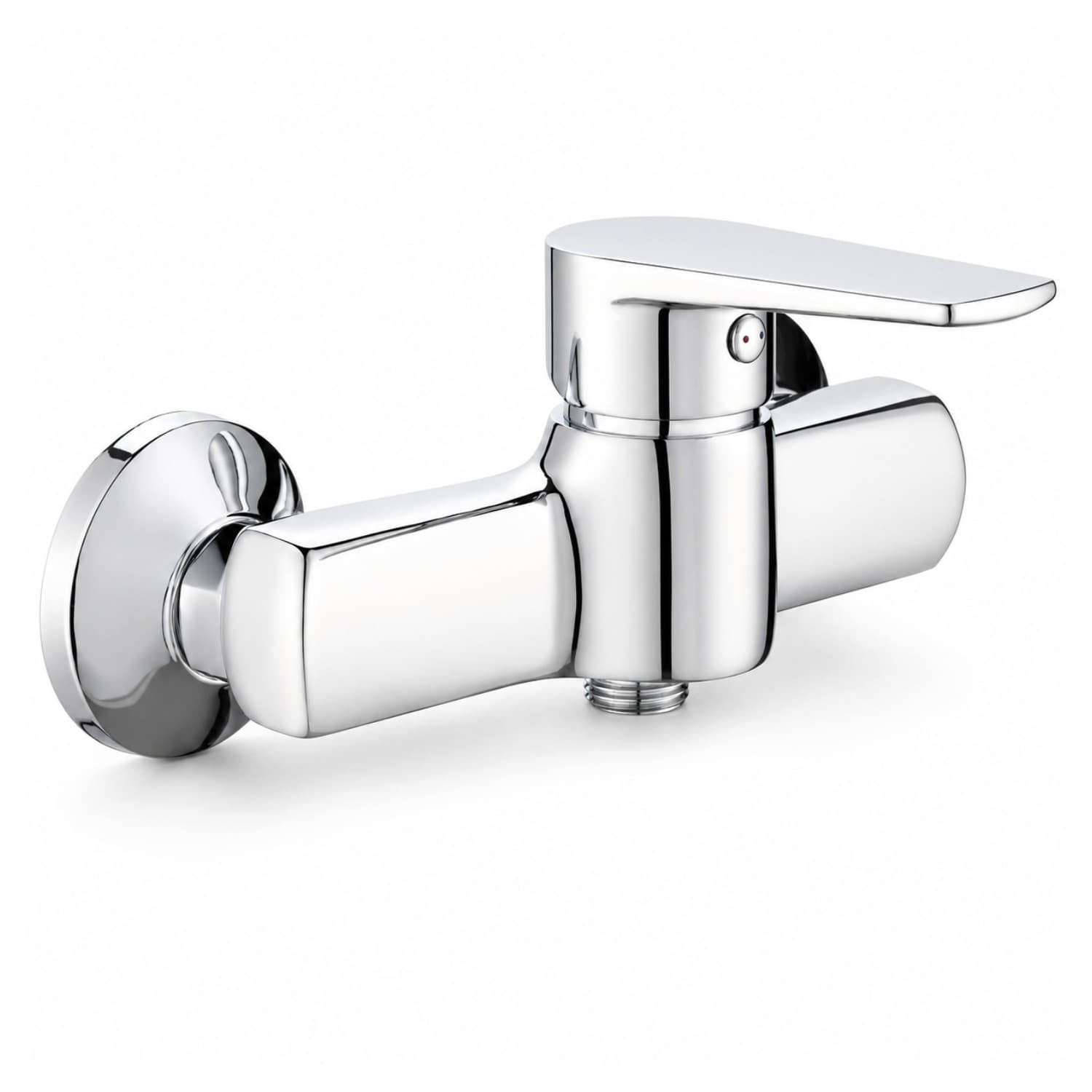 Miscelatore Monocomando Asia Esterno da Doccia in Ottone Colore Cromato - 6