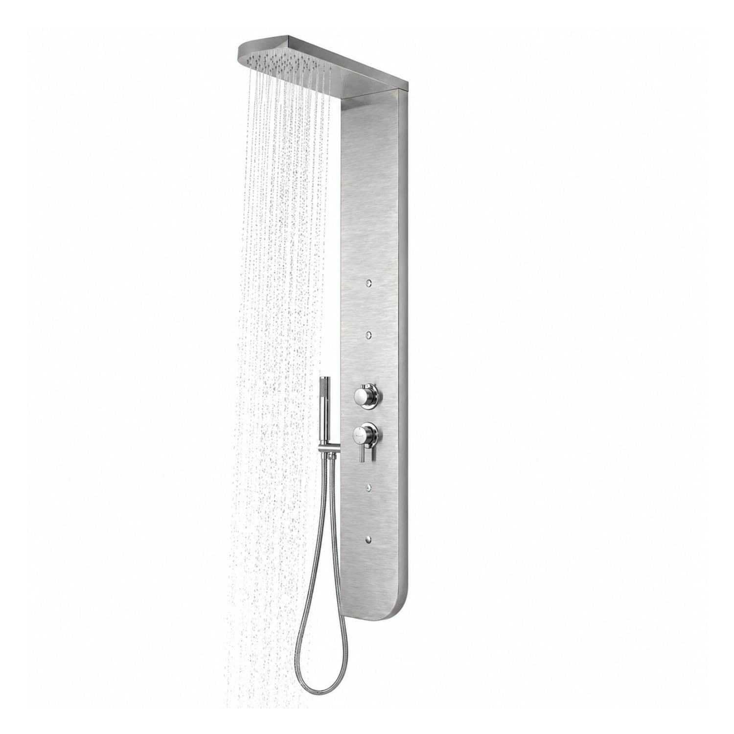 Colonna Doccia Acciaio Inox 3 Funzioni 4 Bocchette Idro Lombari L20xP50xH150  005B - 11