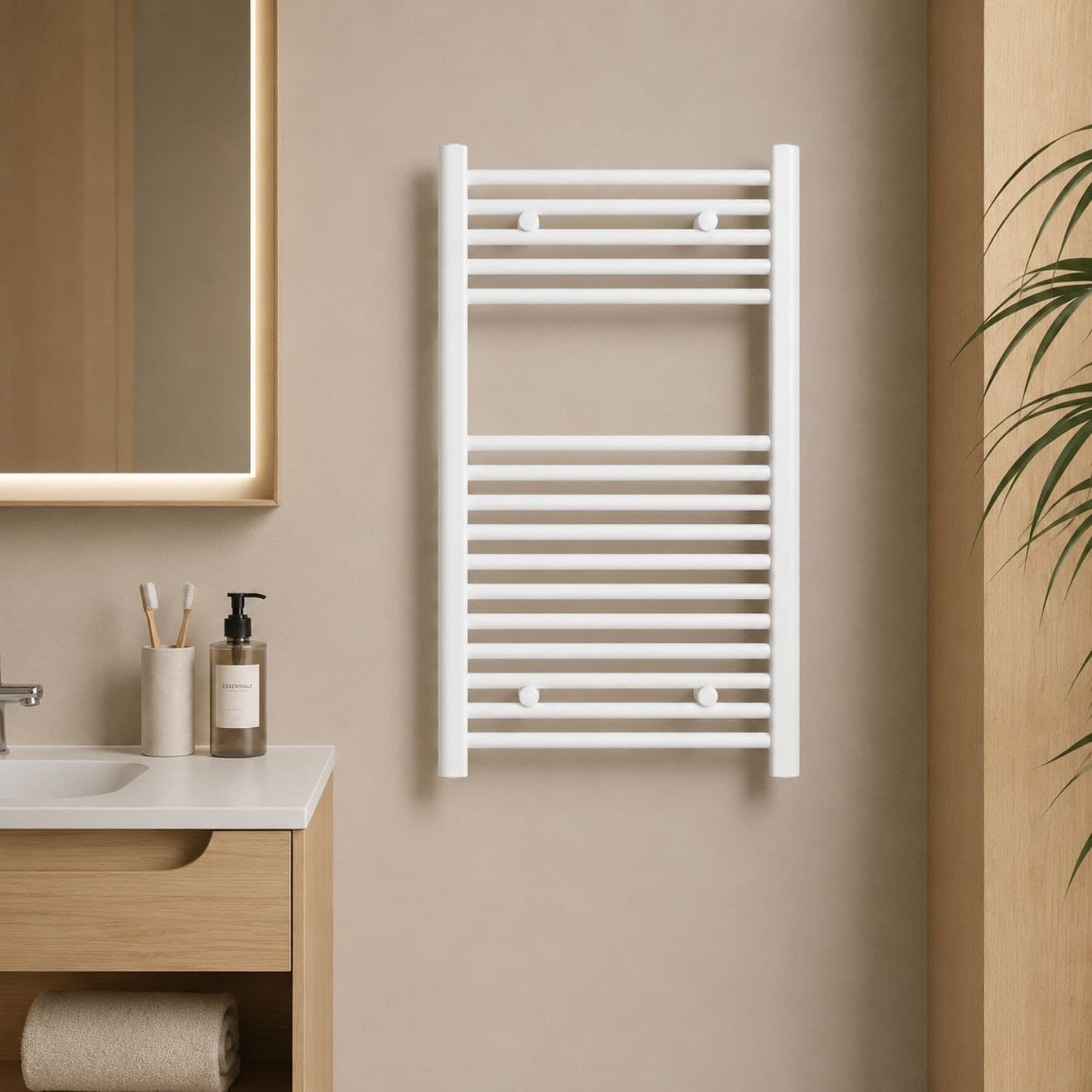 OGOMONDO Termoarredo Bianco Bagno Acciaio Calorifero Termosifone Fai da te/Prodotti per la costruzione/Riscaldamento e raffreddamento/Impianti di riscaldamento centralizzato e accessori/Radiatori Ogomondo - Martina Franca, Commerciovirtuoso.it