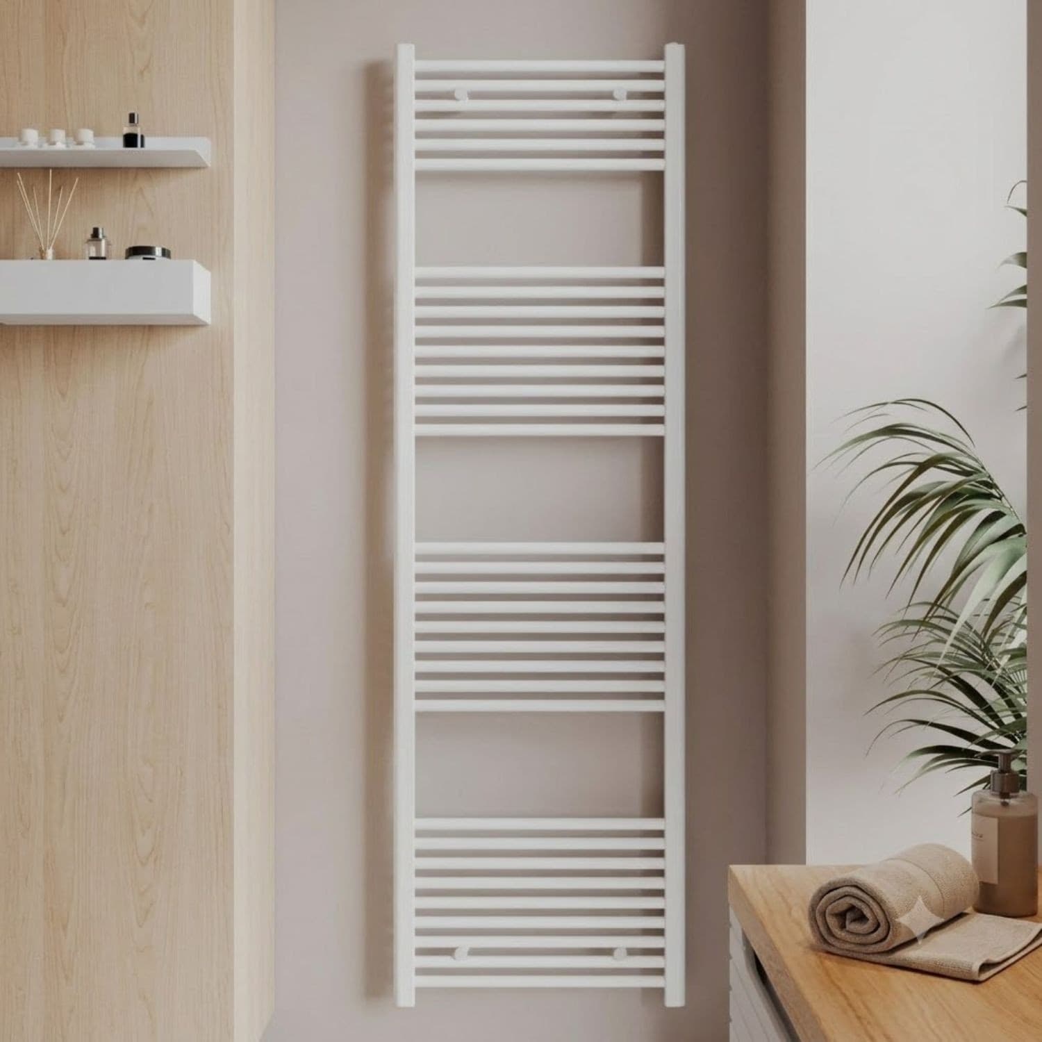 Termoarredo Bianco In Acciaio Per Bagno Scaldasalviette Elegante - 79