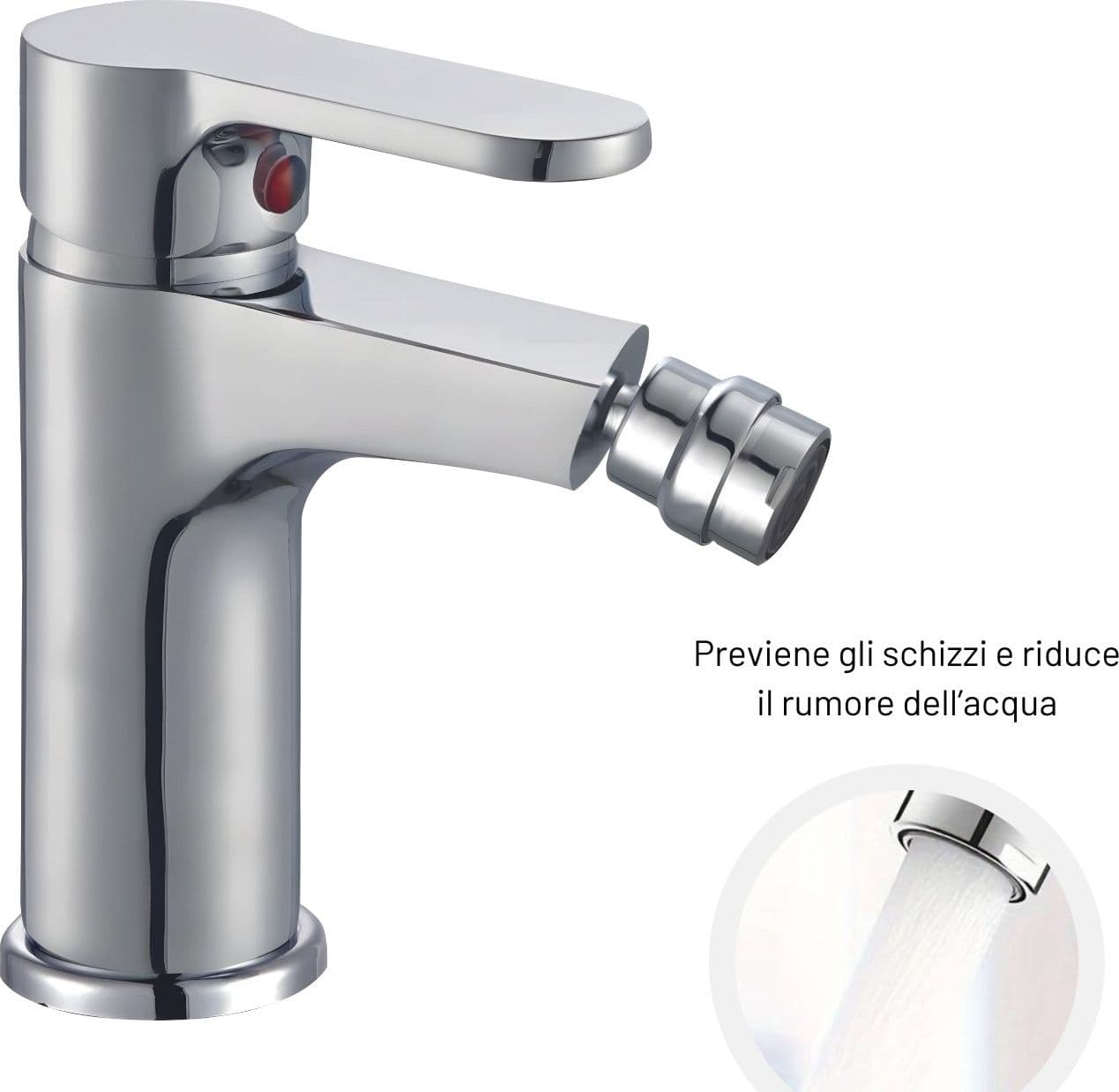 Miscelatore Rubinetto Bidet Cromato Bagno Casa - 4