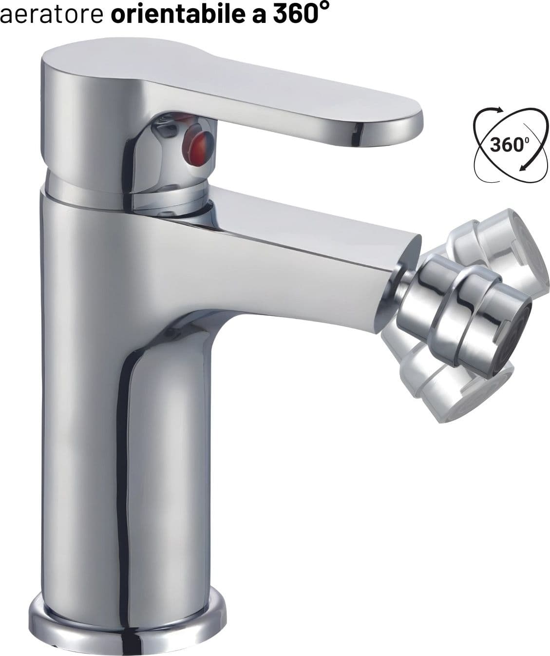 Miscelatore Rubinetto Bidet Cromato Bagno Casa - 5