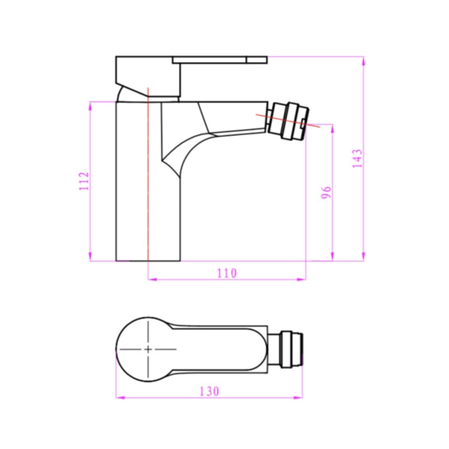Miscelatore Rubinetto Bidet Cromato Bagno Casa - 9