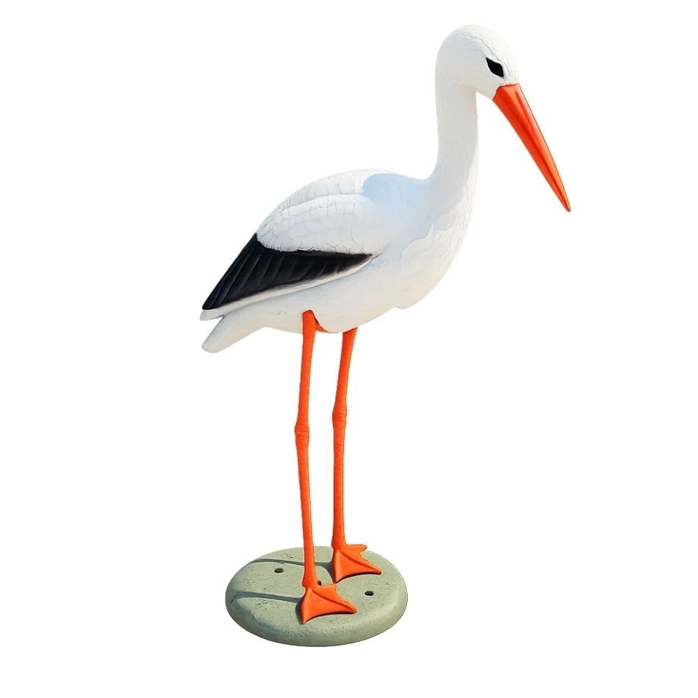 Cicogna Decorativa Da Giardino In Plastica 86 Cm - 3