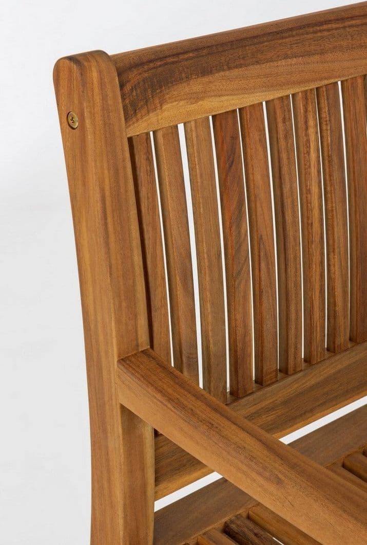 Panchina da giardino "Noemi" in legno di acacia, struttura resistente per esterno in Panche Decor Space - Altamura, commercioVirtuoso.it