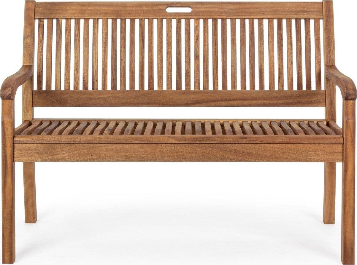 Panchina da giardino "Noemi" in legno di acacia, struttura resistente per esterno in Panche Decor Space - Altamura, commercioVirtuoso.it