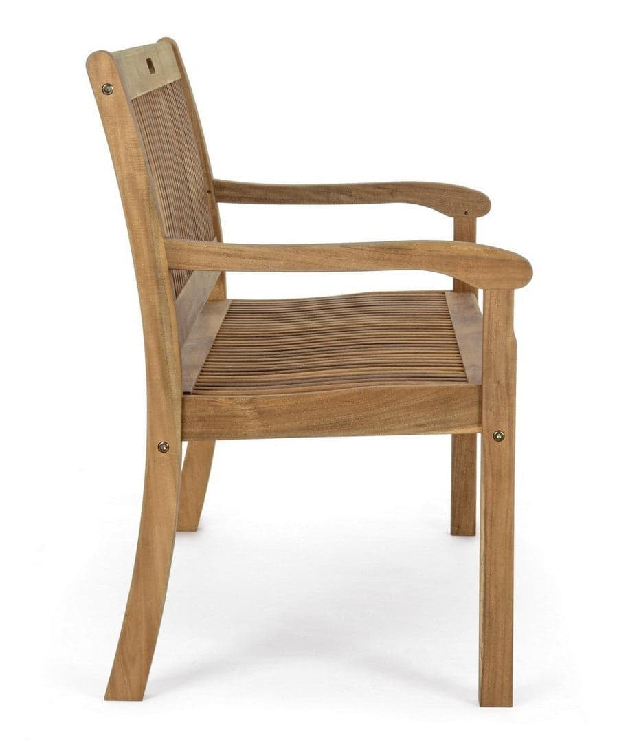 Panchina da giardino "Noemi" in legno di acacia, struttura resistente per esterno in Panche Decor Space - Altamura, commercioVirtuoso.it