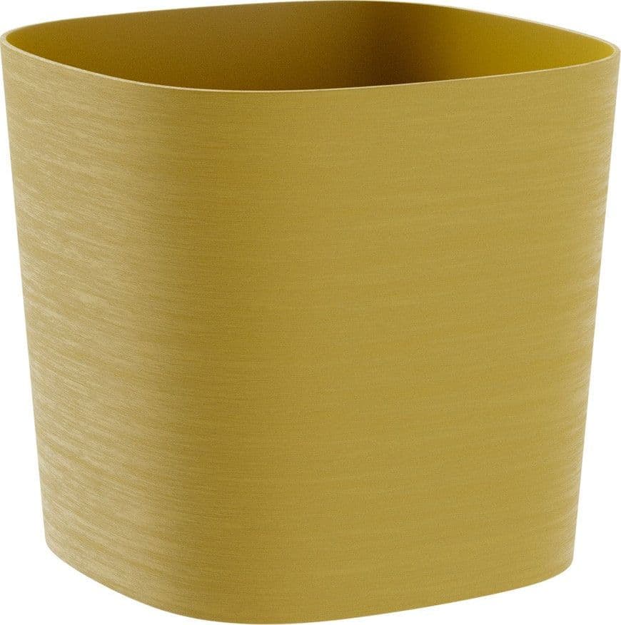 Vaso ecologico "Capri" in plastica 100% riciclata da esterno per fiori e piante – 19 cm, Ocra – Teraplast – pianta